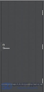 Теплая входная дверь SWEDOOR by Jeld-Wen Function Barents Eco с замком ASSA 565, тёмно-серая