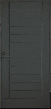 Дверь входная Kaski UO6 Thermo, тёмно-серая, с замком ASSA 8765