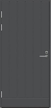 Теплая входная дверь SWEDOOR by Jeld-Wen Function F1894 темно-серая (цвет RR23), с замком ABLOY LC102