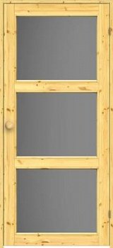 Дверь SWEDOOR by Jeld-Wen Sauna Retro SL33, серое стекло, коробка и ручка сосна