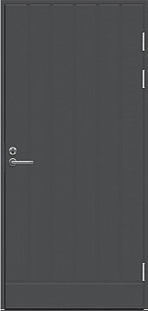 Теплая входная дверь SWEDOOR by Jeld-Wen Function F1894 темно-серая (цвет RR23), с замком ABLOY LC102