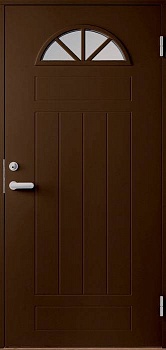Теплая входная дверь SWEDOOR by Jeld-Wen Basic B0050, коричневая (цвет RR32)