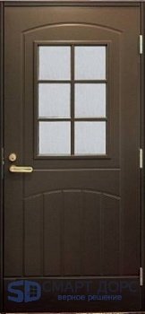 Теплая финская входная дверь SWEDOOR by Jeld-Wen Function F2000 W71, коричневая (цвет RR32), с замком ABLOY LC200