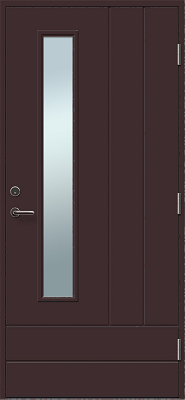  Теплая входная дверь Viljandi EU Basic B0034, коричневая, M9x21, Правая