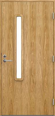 Теплая входная дверь SWEDOOR by Jeld-Wen Function Volga Eco шпон дуба фотография