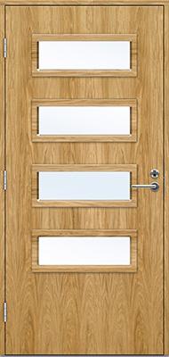  Теплая входная дверь SWEDOOR by Jeld-Wen Function Elbe Eco шпон дуба, M10x21, Левая