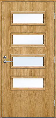 Теплая входная дверь SWEDOOR by Jeld-Wen Function Elbe Eco шпон дуба фотография
