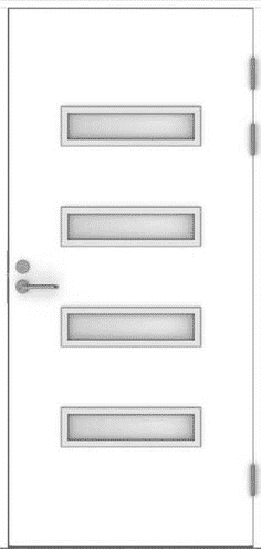Теплая входная дверь SWEDOOR by Jeld-Wen Function F2090 W53, белая, М10*21, правая