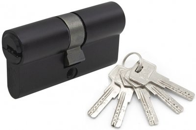 Цилиндр Z60 (30x30) BL 5 ключей (черный)