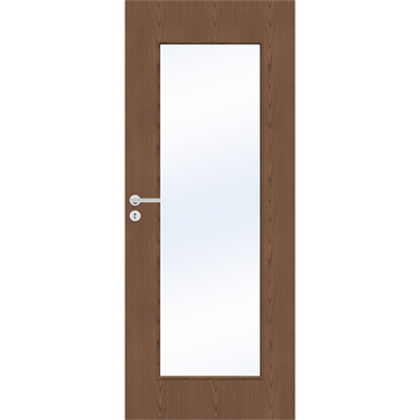  Дверь усиленная шпонированная SWEDOOR by Jeld-Wen Steady 412, M9x21, Шпон – орех, вертикальный