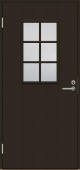Теплая входная дверь SWEDOOR by Jeld-Wen Basic B0015, коричневая (цвет RR32)