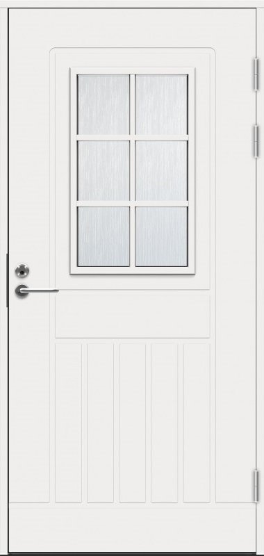 фото теплая входная дверь swedoor by jeld-wen function f1848 w71 белая с замком lc200