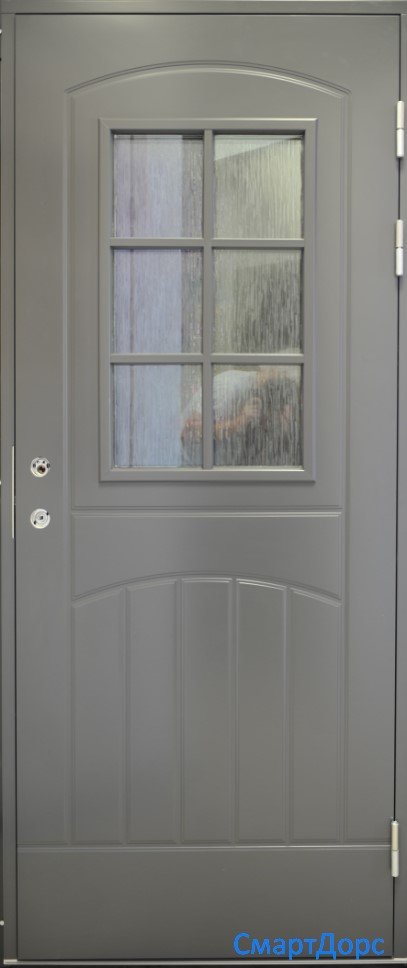 фото теплая входная дверь swedoor by jeld-wen function f2000 w71, темно-серая (цвет - rr23)