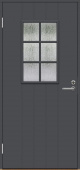 фото теплая входная дверь swedoor by jeld-wen basic b0015, темно-серая(цвет rr23)