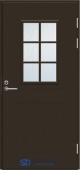 фото теплая входная дверь swedoor by jeld-wen function f1848 w71 коричневая (цвет ncs s 8005-y20r) с замком lc200
