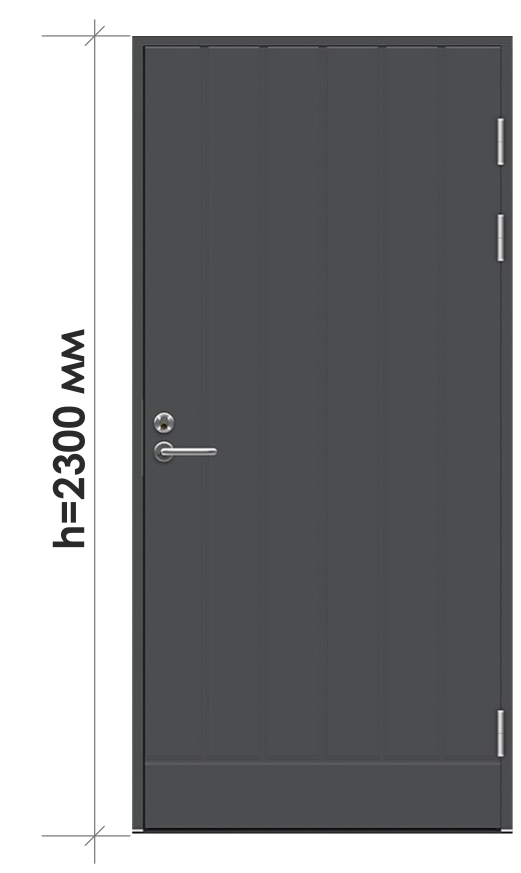 фото теплая входная дверь swedoor by jeld-wen function f1894 м23 темно-серая (ncs s7502-b) с замком lc200