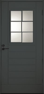 UOL13 (L13T10GR2) Thermo KASKI со стеклом, Серая RR23, 10*21, ПРАВАЯ, замок  LC200