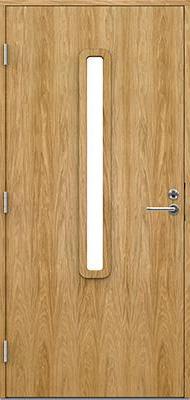 Теплая входная дверь SWEDOOR by Jeld-Wen Function Nile Eco шпон дуба, M10x21, Левая