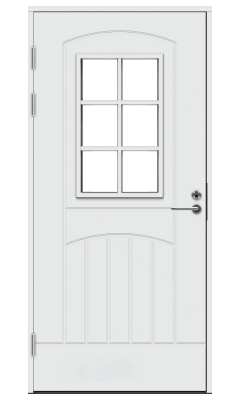 Теплая входная дверь SWEDOOR by Jeld-Wen Function F2000 W71, белая, М9x21, Левая