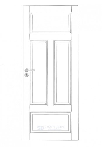 Дверь Nord Fin Doors модель 124, Белый NCS S 0502-Y, M10x21, Универсальная