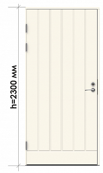 Теплая входная дверь SWEDOOR by Jeld-Wen Function F1894 М23 белая с замком LC200