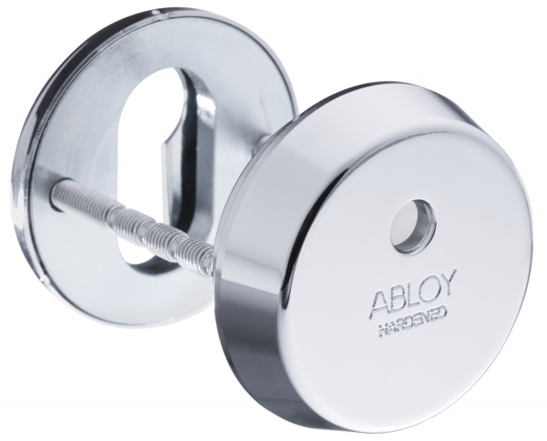 Защитная скобянка для DIN-цилиндра ABLOY CH101, 12,5 мм, KILA Латунь полированная и покрытая лаком