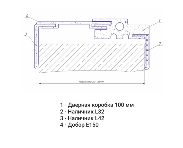 Наличник телескопический 90x42 мм