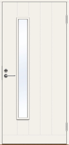  Теплая финская входная дверь SWEDOOR by Jeld-Wen Basic B0034, белая, M9x21, Правая