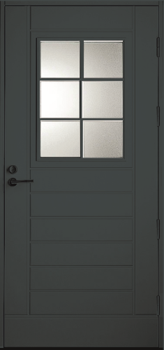UOL13 (L13T09GR) Thermo KASKI со стеклом, Серая RR23, 9*21, ПРАВАЯ, замок  8765