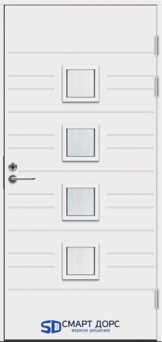 Теплая входная дверь SWEDOOR by Jeld-Wen Function F1896 W84, М10x21, Левая, Белый NCS S 0502-Y