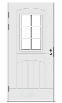 Теплая финская входная дверь SWEDOOR by Jeld-Wen Function F2000 W71, белая