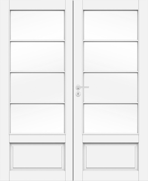 Дверь белая массивная SWEDOOR by Jeld-Wen Craft 133, двустворчатая, M15(705+715)х21, Правая, Белый NCS S 0502-Y