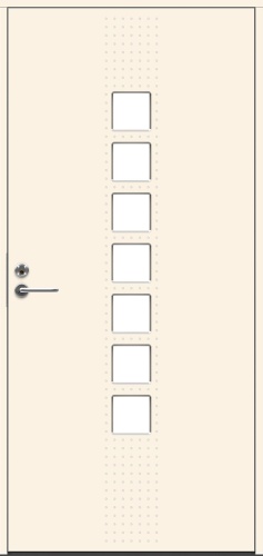 Теплая входная дверь SWEDOOR by Jeld-Wen Character Dots Eco, М10x21, Правая