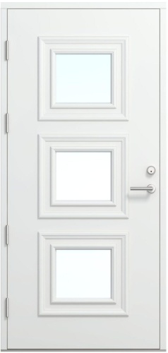 Дверь входная Kaski Lippo, Белый NCS S 0502-Y, M10x21, Левая
