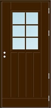 УЦЕНКА (№64) UOL1 Thermo KASKI со стеклом, Коричневая RR32, 9*21, правая, замок ASSA 8765