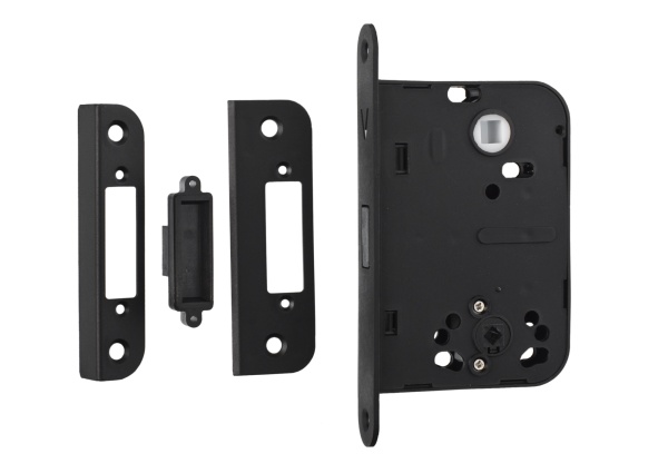 Корпус магнитного замка NFD2014M_BL для межкомнатной двери в черном цвете