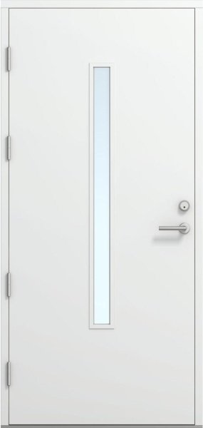 Дверь входная Kaski FE810N, Белый NCS S 0502-Y, M10x21, Левая