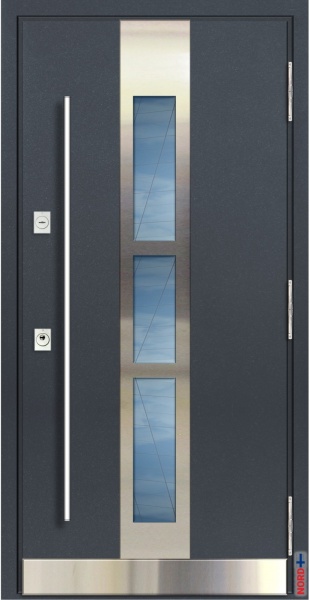 Тёплая входная дверь с терморазрывом NORD 85 Термико НС-52 фотография