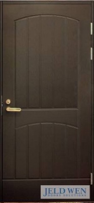 Теплая входная дверь SWEDOOR by Jeld-Wen Function F2000, коричневая (цвет RR32), М9*21, ЛЕВАЯ