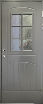 Теплая финская входная дверь SWEDOOR by Jeld-Wen Function F2000 W71, темно-серая (цвет - RR23), с замком ABLOY LC200