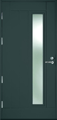 UOL12 (L12T09GL2) Thermo KASKI со стеклом, Серая RR23, 9*21, ЛЕВАЯ, замок  LC200