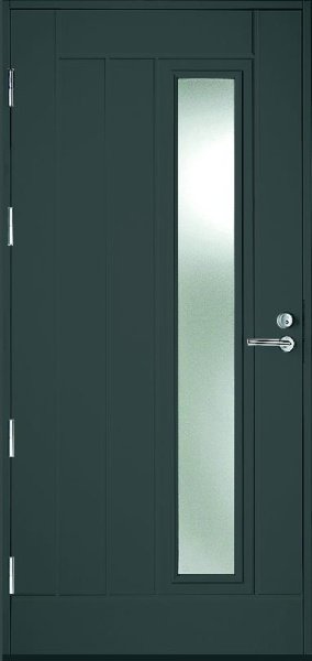 UOL12 (L12T09GL2) Thermo KASKI со стеклом, Серая RR23, 9*21, ЛЕВАЯ, замок  LC200