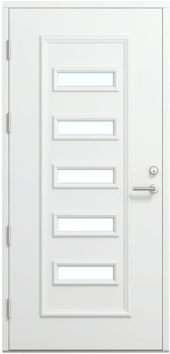 Дверь входная Kaski Puskuuri, Белый NCS S 0502-Y, M10x21, Левая