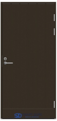 Теплая входная дверь SWEDOOR by Jeld-Wen Function F1894 коричневая (цвет NCS S 8005-Y20R) с замком LC200 фотография