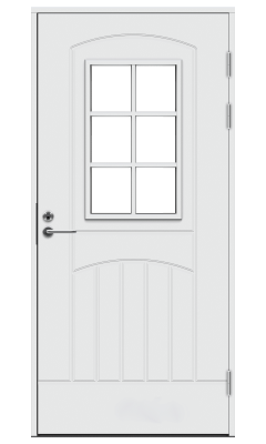 Теплая входная дверь SWEDOOR by Jeld-Wen Function F2000 W71, белая, М9*21, правая