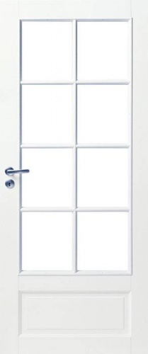 Дверь белая массивная SWEDOOR by Jeld-Wen Craft 104, M10x21, Правая, Белый NCS S 0502-Y