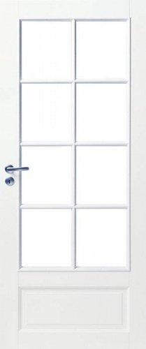 Дверь белая массивная SWEDOOR by Jeld-Wen Craft 104, M10x21, Правая, Белый NCS S 0502-Y