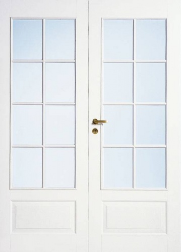  Дверь филенчатая SWEDOOR by Jeld-Wen Style 42, двустворчатая, M15x21, Правая, Белый NCS S 0502-Y