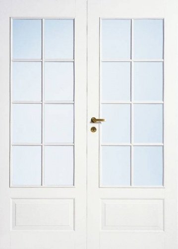 Дверь филенчатая SWEDOOR by Jeld-Wen Style 42, двустворчатая, M15x21, Правая, Белый NCS S 0502-Y