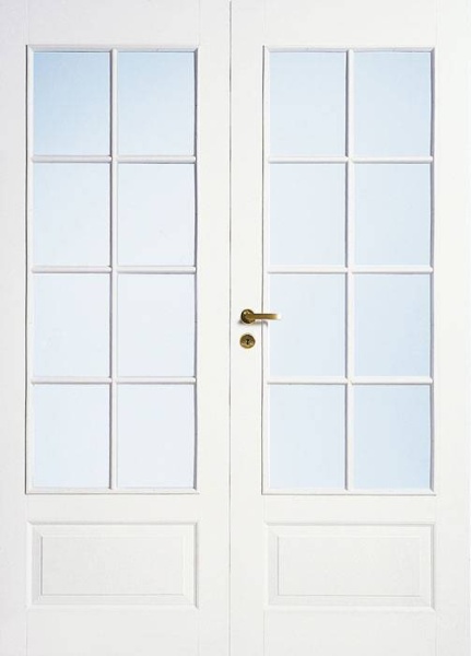 Дверь филенчатая SWEDOOR by Jeld-Wen Style 42, двустворчатая, M15x21, Правая, Белый NCS S 0502-Y